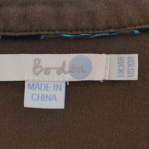 Boden Olive, Black, & Turquoise Abstract Pattern Dress ~ Size 10R US (14R UK) - Picture 3 of 6